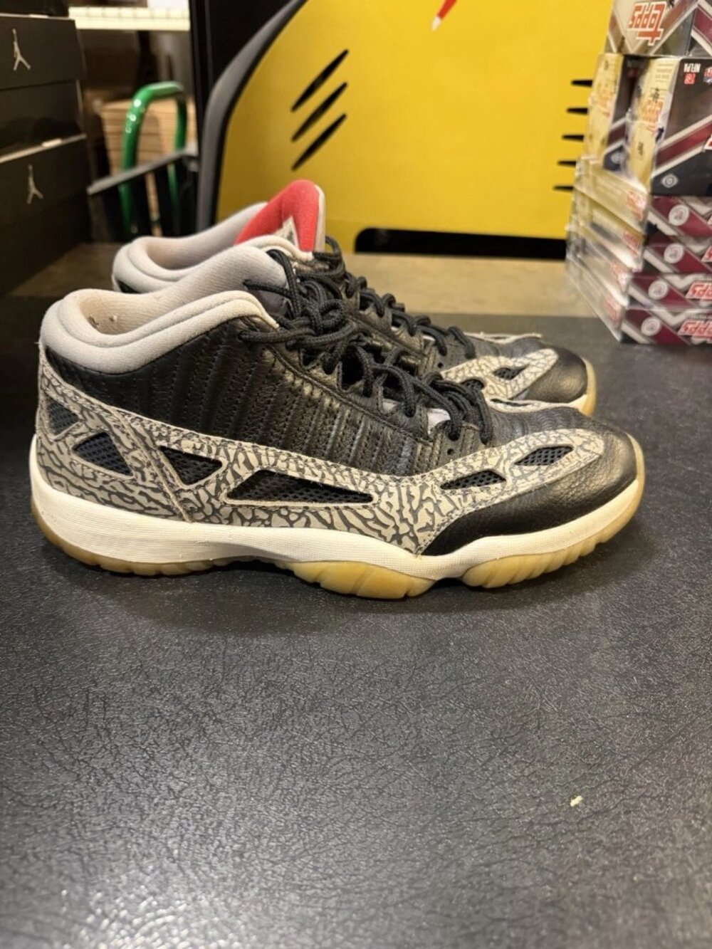WORN Men’s Air Jordan 11 Retro Low IE Black Cement 919712-006 Size 11 NO BOX